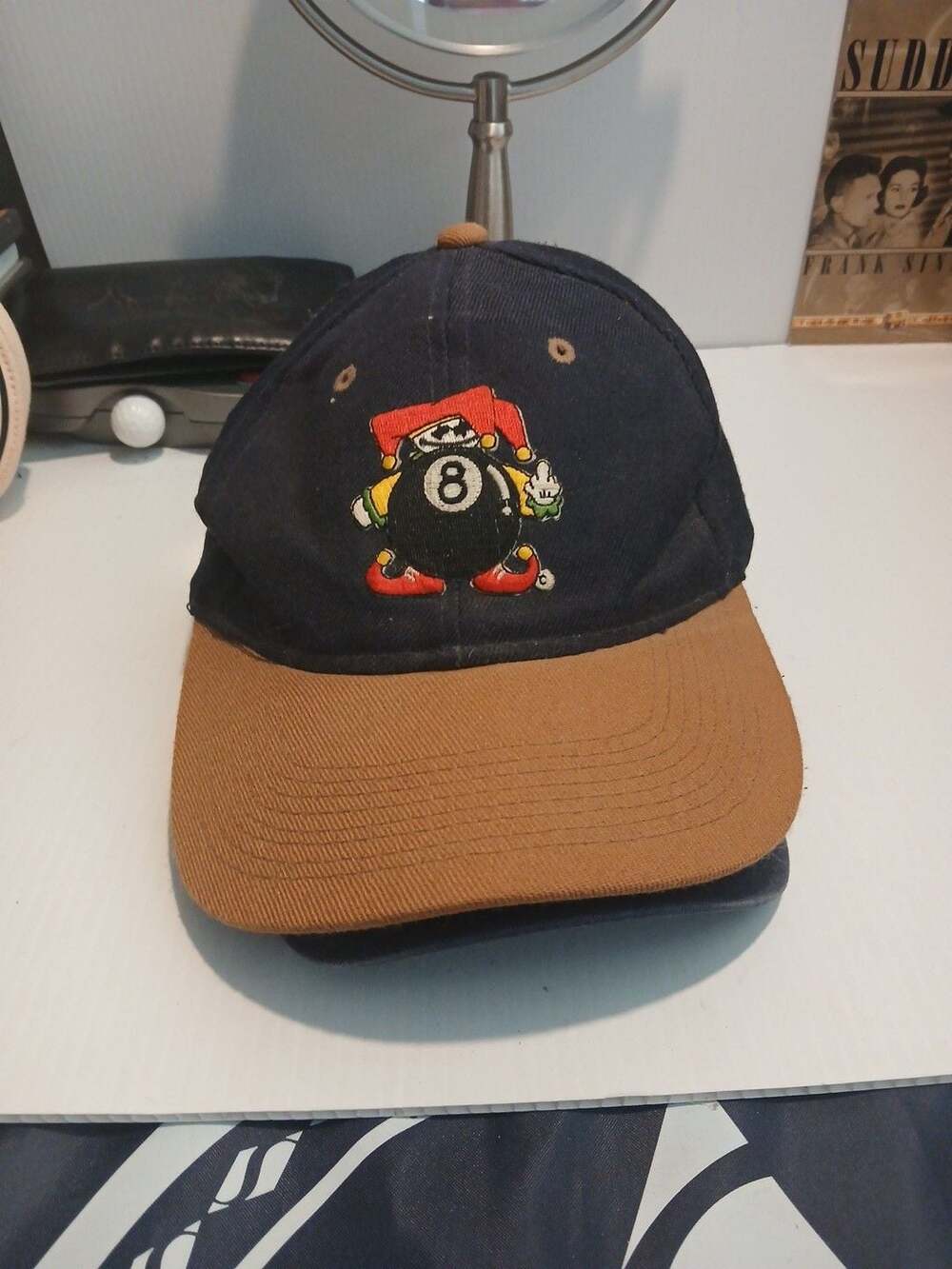 Kudzu 8 Ball Jester Hat Vintage Two-Tone Baseball Cap